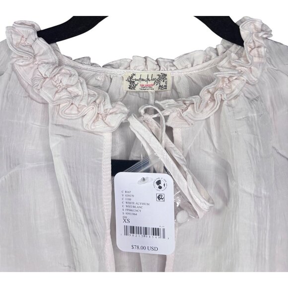 Free People Forever Young Bed Jacket – White Alyssum Size XS New - Picture 14 of 16
